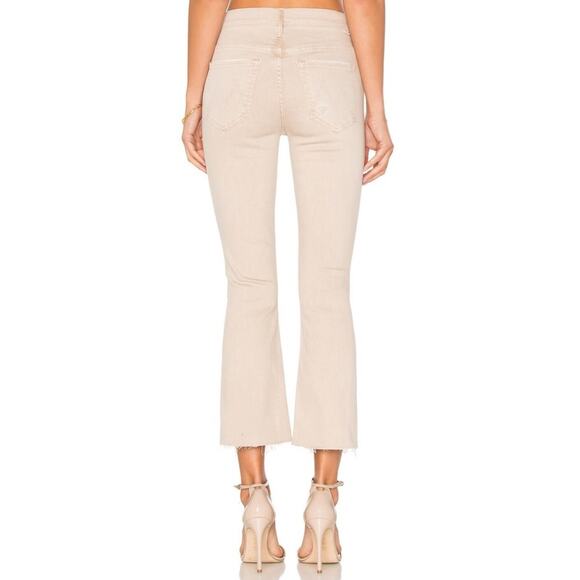 Mother The Insider Crop Fray Blow by Blow Khaki Size 28 Distressed - Picture 2 of 12